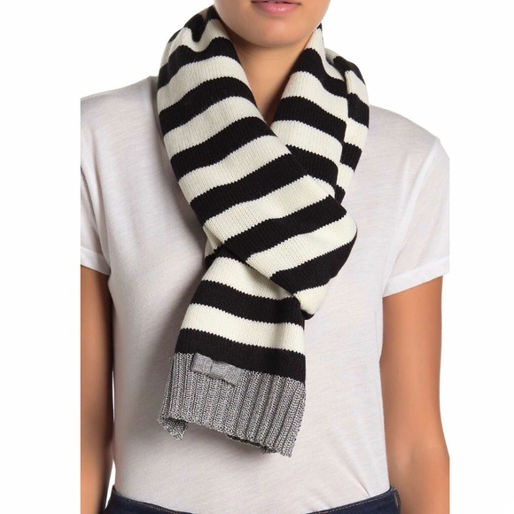 ♠️ Kate Spade Bold Stripe Muffler Scarf NWT - Picture 4 of 5